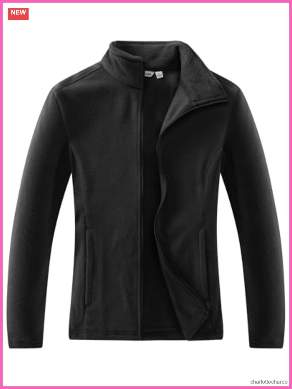 Women's Lightweight Polar Fleece Zip Up Jacket Stand Collar